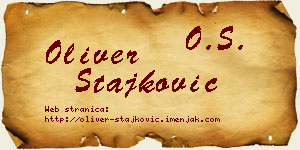 Oliver Stajković vizit kartica